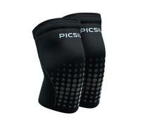 PICSIL Genouillères Néoprène, Support Compétition, 7 mm - Moonless, M | Équilibre support/mobilité pour cross-training, squats et lunges. Néoprène antidérapant, coutures renforcées.