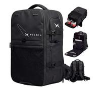 PICSIL Horizon - Sac à dos cabine extensible 26L-33L (47x29x18,5 cm), Backpack modulaire, imperméable, compartiment ordinateur 15/15,6'' et rangement chaussures - Moonless