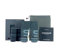 PICSIL - Maniques Condor, Grips Professionnels avec Magnésie, avec Étui et Protège-Poignets Inclus, pour Cross Training, Calisthenics, Fitness (Midnight, G)