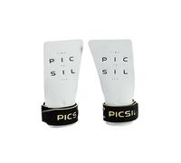 PICSIL - Maniques Condor, Protection Main avec Magnésie, Grips pour Cross Training, Calisthenics, Musculation, Fitness et Gymnastique (Blanc, G)