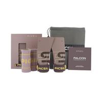 PICSIL - Maniques Falcon, Grips Professionnels avec Magnésie, avec Étui et Protège-Poignets Inclus, pour Cross Training, Calisthenics, Musculation, Fitness (Taupe, G+)