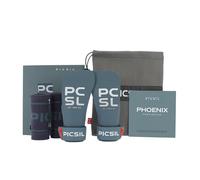 PICSIL - Maniques Phoenix, Grips Professionnel Sains Magnésie, avec Étui et Protège-Poignets Inclus, pour Cross Training, Calisthenics, Musculation, Fitness (Aqua, G+)