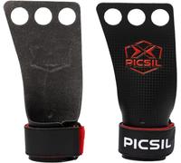 PICSIL RX Manique Carbone pour l’Entraînement en Crosstraining, Gants pour l’Haltérophilie, WODs, Gymnastique, Empêche Les Ampoules et des Déchirures Rouge 3h M