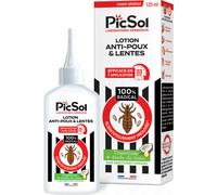PicSol - Lotion anti-poux et lentes - Efficacité prouvée en 30 minutes et en seule application- Aucun insecticides chimiques -125ml