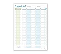 PICTALOO Bloc à double tête, format A5, 50 feuilles, avec champs extra larges et design moderne, fabriqué en Allemagne, bloc de jeu sur papier PEFC, adapté aux personnes âgées, pour jeux de cartes (1)