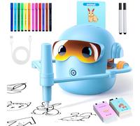 Pictobot Robot Dessinateur Enfant, Doodle Bot, Drawing Robot, Le-Compagnon-Creatif-Des-Enfants, Avec Stylo & 100 Carte, Stimule Sa Logique, Développe Sa Patience Et Renforce Sa Créativité (Bleu)