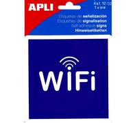 Apli 012132 Etiquette de Signalisation auto-adhésive Zone Wifi