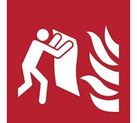 Pictogramme Couverture anti-feu Tarifold 7520047, ISO 7010, plastique 1,4 mm, 200 x 200 mm, rouge/blanc