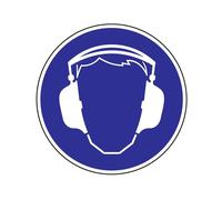 Pictogramme d'obligation ASR A1.3/BGV A8 utiliser protection auditive plastiq...