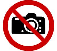 Pictogramme ISO 7010 P029 Interdiction de photographier PVC 2 mm 200 mm