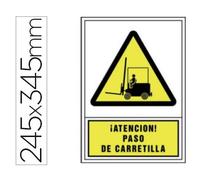Pictogramme syssa signal d'avertissement attention ! Pas de brouette en PVC 245 x 345 mm