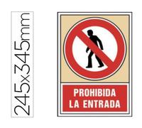 Pictogramme syssa signal d'interdiction interdite l'entrée en PVC 245 x 345 mm