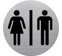 Pictogramme 'the badge' WC Femmes & Hommes, argent