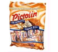 Pictolin Bonbons Nata Dulce de Leche sans Sucre, Caramel au Lait avec Édulcorants, Pack de 6 Sachets de 65g