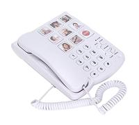 Picture Care Téléphone Filaire pour Seniors, 80dB Téléphones Filaires Filaires à Gros Boutons avec Haut-parleur, Téléphone Filaire pour Seniors avec Gros Boutons et Grand écran pour les Personnes âgée