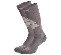 Picture Organic Clothing - Chaussettes de ski en laine de mérinos - Wooling Ski Socks Excalibur en Laine - Taille 36-39 - Gris Gris 36-39