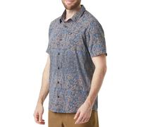 Picture Organic Clothing - Chemise de randonnée - Klivox Printed Shirts Ancolie Print pour Homme en Nylon - Taille L - Bleu Bleu L