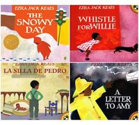 Picture Puffin Books Lot de 4 livres - Histoires intemporelles célébrant l'enfance et l'imagination - The Snowy Day, sifflet pour Willie, Peter's Chair, une lettre à Amy