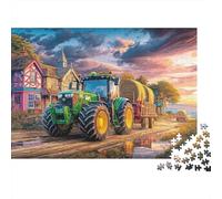 Picture Puzzle 1000 Piece Puzzles Paysage Rural Fantastique Whole Family Cadeau pour La Famille Décoration Murale Scène de Tracteur Rural 70x50cm/1000pcs