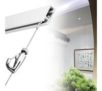 Picture Rail Hanging System Galleries Galleries Peinture KIT HAPPORT, Piche Exhibition Gallery Rail avec Crochet, Support d'œuvres d'art en plâtre, Mirror Hanging Hardware (Câble 1,6