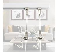 Picture Rail Hanging System Home Picture Rail Art Hanging Kit, Page d'image Piste Suspendue avec poulies conçues à Ressort, Cible Flexible Photo Display Rail/Mirror pour Le Mur (Câble 1,6