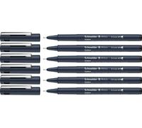 Pictus Fine Tip Pens - Black - 0.5mm Line Thickness - Pack Of 6