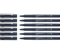 Pictus Lot De 6 Feutres Fins Noir Épaisseur De Trait 0,9 Mm