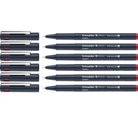 Pictus Lot De 6 Stylos À Pointe Fine Rouge Épaisseur De Trait 0,05 Mm