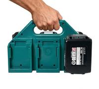 Picvelno Support de transport de batterie à 6 emplacements pour Makita 18 V et 14,4 V, boîte à outils pour Makita, portable et robuste avec poignée pour chantier et sac de montage