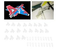 Picysa 20 Jeux de Klaxons de Commande à 4 Trous, Jeu de Chapes d'angle de Gouvernail KT pour Avion RC, Avion à Voilure Fixe en Mousse Spécial pour Leviers à Réglage Rapide