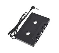 Picysa Adaptateur Universel pour Lecteur de Cassette de Voiture, Adaptateur Automobile avec Prise Mâle 3,5 Mm pour Lecteur MP3 MP4, Téléphone Compatible avec Les Platines Cassette de Voiture (Noire)