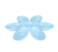 Picysa Bol D'Alimentation pour Chat avec un Design de Pétale Unique pour une Alimentation et une Classification Faciles, fabriqué en Plastique Durable de qualité Alimentaire 16,3 X 16,3 Pouces (Bleue)