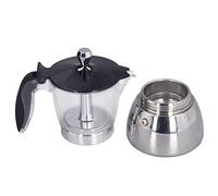 Picysa Cafetière Moka sur la Cuisinière avec Dessus en ABS Transparent et Conception en Acier Inoxydable pour la Cuisine Domestique, capacité de 6 Tasses