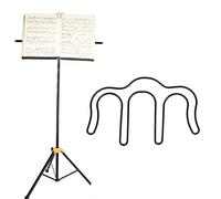 Picysa Clips Porte-pages de Musique, Pinces à Notes de Musique Légères et Durables pour Musiciens, 2 Pièces, Fer Métallique, Noir/argent/or/or Rose (Noire)