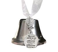 Picysa Cloche de Noël en Forme D'aile d'ange pour Sapin de Noël, Décoration de Vacances avec Ailes Battantes et Mots Inspirants pour Mémorial d'un Ami (Colorée)