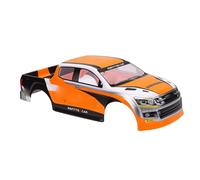 Picysa Coque de Carrosserie de Voiture RC 1/10, Peinte, Conception Missive Précise pour Camionnettes à Empattement de 26cm, Matériau PVC Léger (Orange)