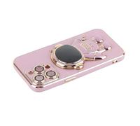 Picysa Coque de Téléphone Astronaute avec Support caché et Protection D'objectif pour, Design élégant par Galvanoplastie, Parfait pour Les Enfants et Les Adultes, Matériau TPU Noir (Violette #66)