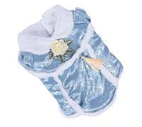 Picysa Costume Chinois en Coton Tang pour Animaux de Compagnie Doux et Confortable Brodé Chien Chat Manteau avec Bouton pour Hiver pour Chiot Chaton (L)