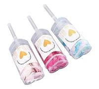 Picysa Ensemble de Baguettes à Confettis 3 Pièces, Tubes à Confettis Portables Colorés pour Fêtes Prénatales, Mariages, Décoration en Plastique