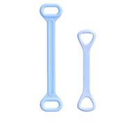 Picysa Ensemble de Bandes de Résistance de Yoga, 50cm et 36cm, Bandes Extensibles Légères et Durables pour Le Dos, pour L'entraînement à Domicile et au Bureau, Bleu Rose