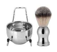 Picysa Ensemble de Blaireaux de Rasage en Acier Inoxydable, Support de Brosse à Barbe, Porte-savon, Ensemble D'outils de Rasage (38092)