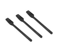 Picysa Ensemble de Cuillères à Spatules Flexibles Résistantes à la Chaleur en Silicone pour le Mélange de Pâtisserie - Idéal pour la Cuisine - 3 Pièces 7,5 Pouces Noir