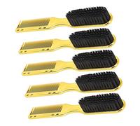 Picysa Ensemble de Peignes à Brosse à Cheveux à Double extrémité pour Hommes, Outil de Toilettage de Barbe en Nylon doré pour le Coiffage des Cheveux et de la Barbe, Matériau ABS, Parfait pour la