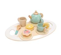 Picysa Ensemble de thé pour Enfants, Jouet en Bois Amusant pour Faire Semblant de , Améliorer Les Compétences de Communication des Tout-Petits, 10 Pièces
