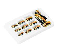 Picysa Faux Ongles à la Mode, Couleur Vive, Couverture Complète Détachable, Pointes Nail Art pour la Vie Quotidienne, 24 Pièces (#1)