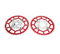 Picysa Jeu D'adaptateurs de Plateau 104BCD, en Alliage D'aluminium de Haute dureté, Moteur D'entraînement Central 46T, Conversion pour et (Rouge)