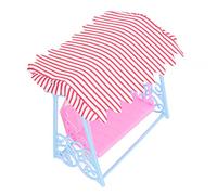 Picysa Jouet Balançoire Miniature pour Maison de Poupée avec Un Design Exquis, Supports Bleus et Roses, Taille Portable pour Scènes de Jardin DIY