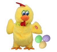Picysa Jouet en Peluche pour œufs de Poule Pondeuse, Poulet Musical, œufs en Peluche électrique, en, Poulet Musical, Jouet pour Poule Pondeuse avec 3 (30 cm)