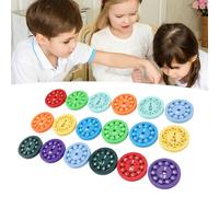 Picysa Jouet Mathématique du Bout des Doigts, Jouet de Rotation des Faits Mathématiques, Jeu de Jouets éducatifs Interactifs Colorés et Engageants pour Adultes et Enfants (Division des