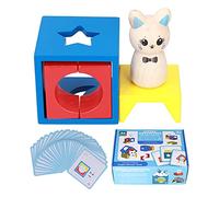 Picysa Jouets Géométriques en Bois, Planche en Bois en Forme de Chat, Jeux éducatifs Assortis pour Enfants, Cultiver Les Compétences de Pensée Logique et Cultiver Le Sens de l'espace (Jeu de société